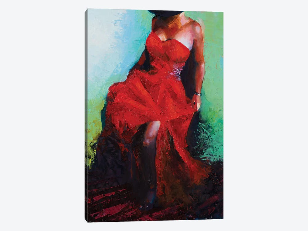 Lady in Red by Jenny Green 1-piece Art Print