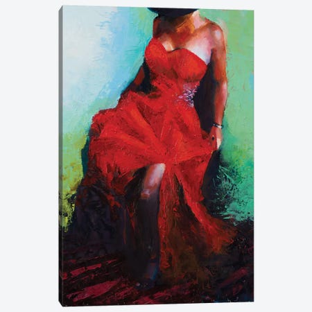 Lady in Red Canvas Print #JGN14} by Jenny Green Art Print