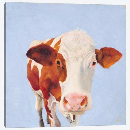 Cow Self Portrait Canvas Print #JGN7} by Jenny Green Art Print