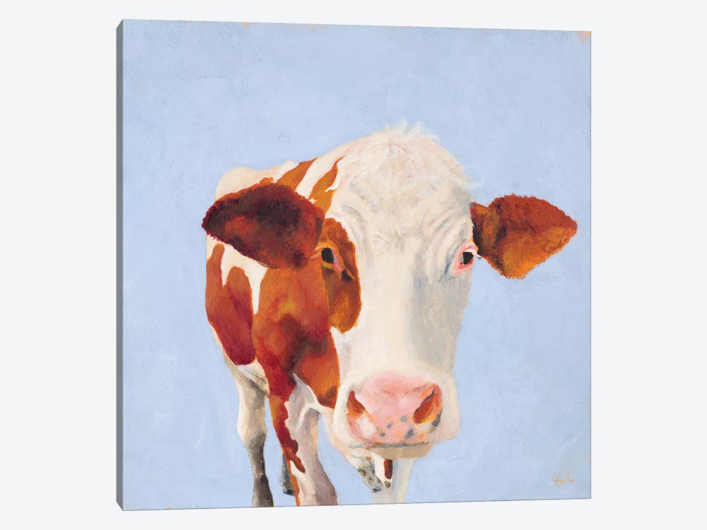 Cow Self Portrait by Jenny Green 1-piece Canvas Artwork