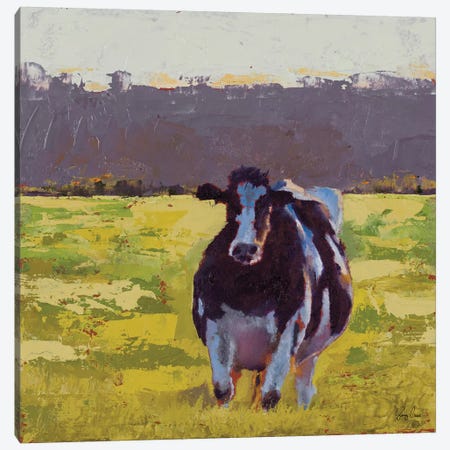 Fat Cow in the Field Canvas Print #JGN9} by Jenny Green Canvas Art