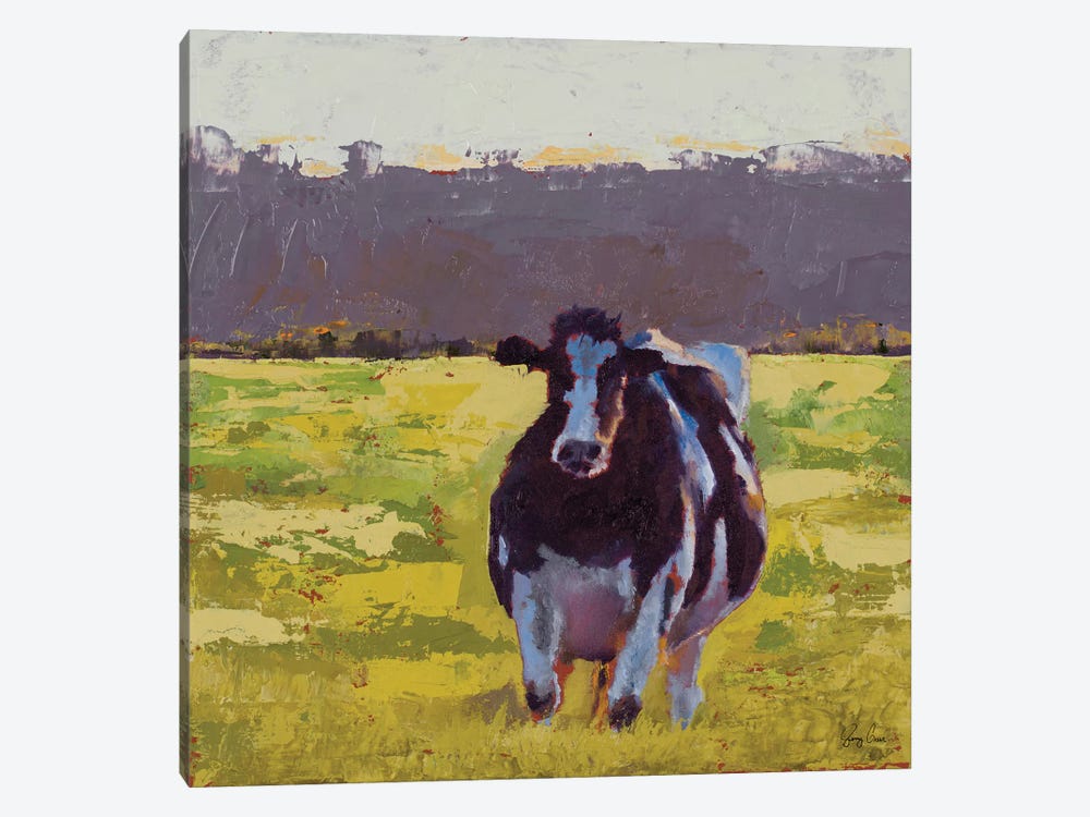 Fat Cow in the Field by Jenny Green 1-piece Canvas Artwork