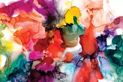 Jeweltone Prism III by Jennifer Goldberger framed canvas print