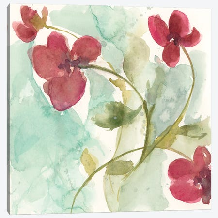 Sweetheart Flowers I Canvas Print #JGO1027} by Jennifer Goldberger Canvas Art