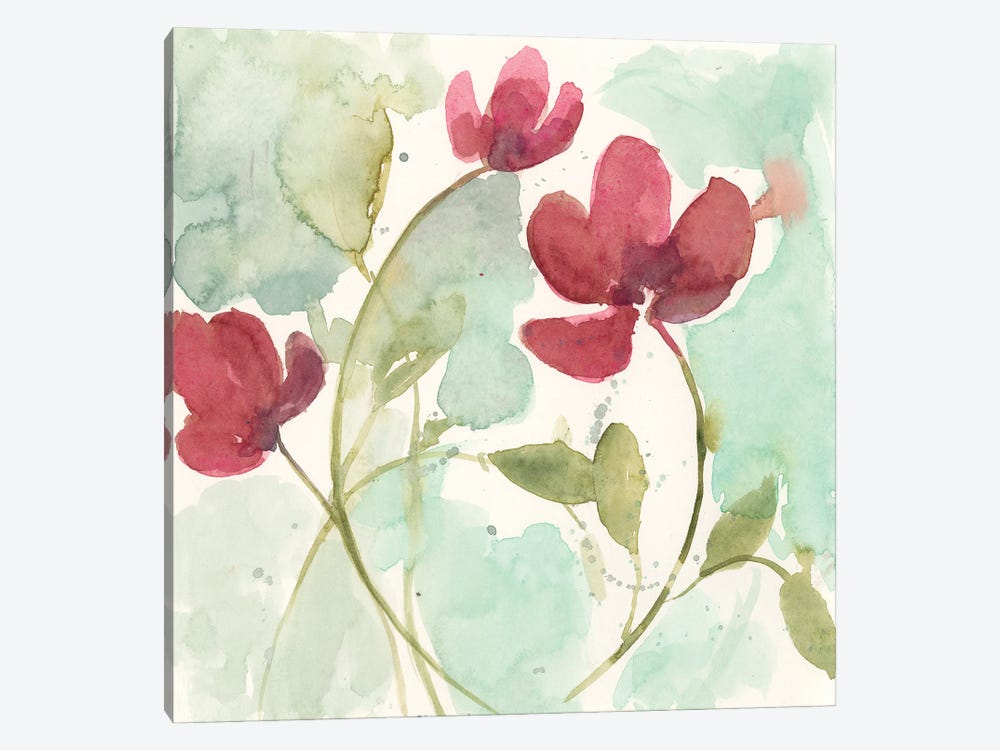 Sweetheart Flowers II by Jennifer Goldberger 1-piece Canvas Art Print