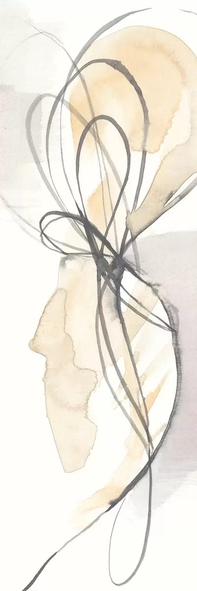 Twist Tie I by Jennifer Goldberger framed canvas print