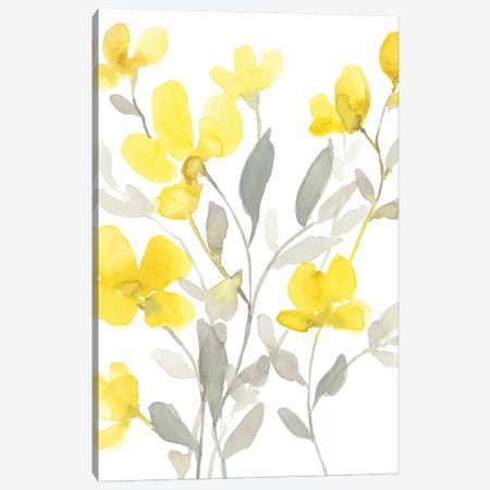 Yellow & Grey Garden I Canvas Print #JGO1043} by Jennifer Goldberger Art Print