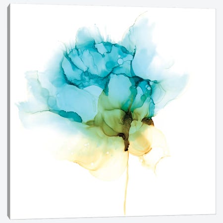 Blooming Cyan I Canvas Print #JGO1057} by Jennifer Goldberger Canvas Print