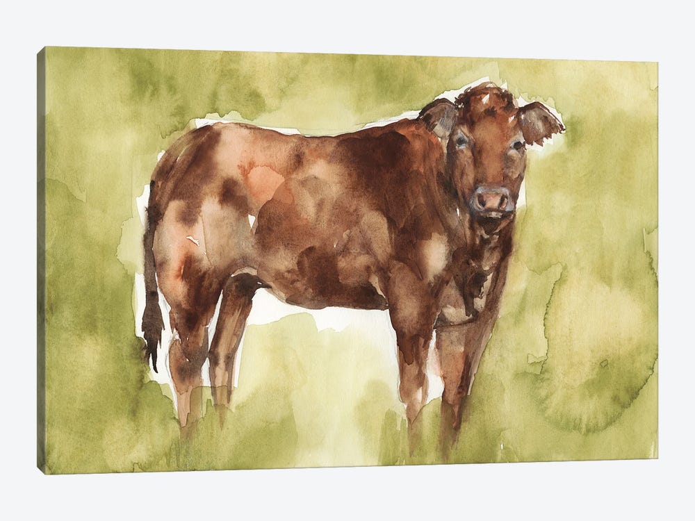 Cow in the Field I by Jennifer Goldberger 1-piece Canvas Wall Art