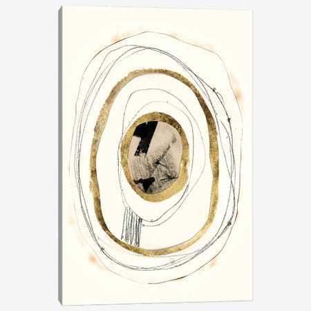 Paper, Gold & Smoke II Canvas Print #JGO1081} by Jennifer Goldberger Canvas Print