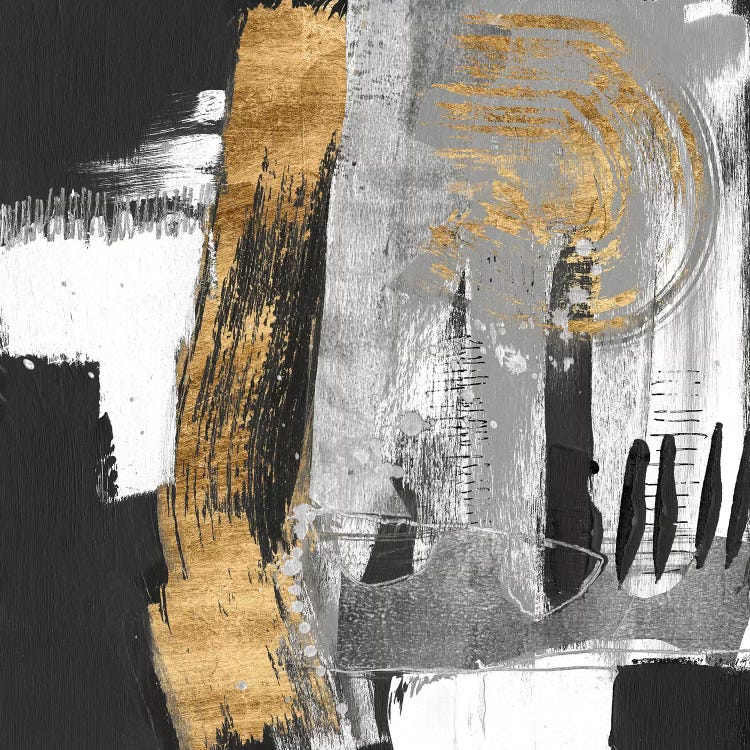 Golden Strokes II by Jennifer Goldberger wall art