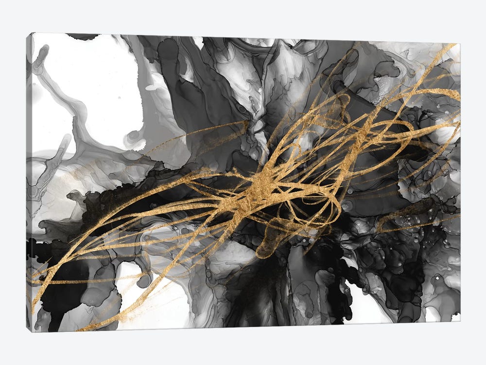 Golden Vortex I by Jennifer Goldberger 1-piece Canvas Art Print