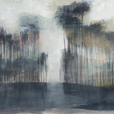 Illuminated Treeline II by Jennifer Goldberger framed canvas print