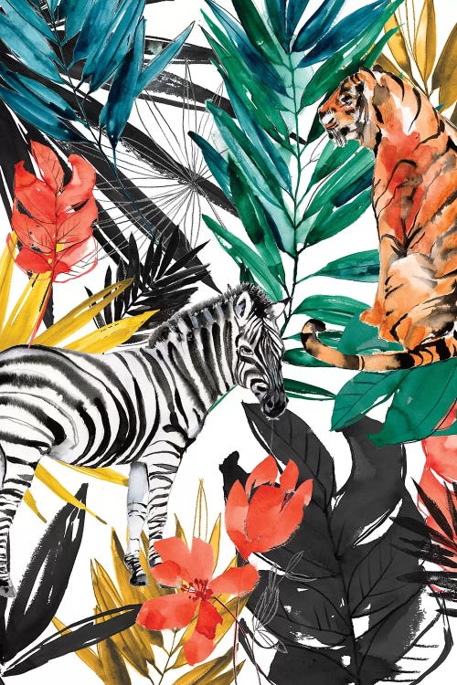 Jungle Life I by Jennifer Goldberger wall art