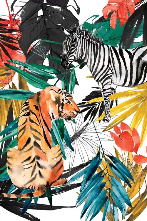 Jungle Life II by Jennifer Goldberger wall art