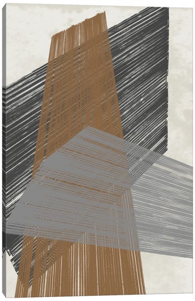 Triangle Stripes II Canvas Art Print - Nordic Simplicity