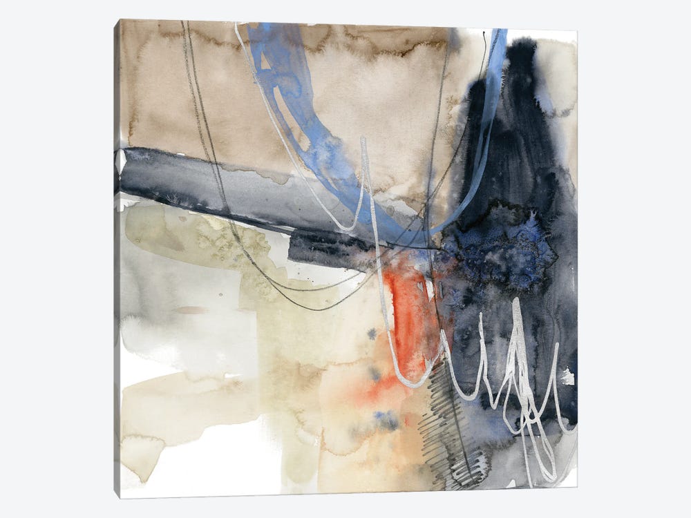 Abstract Coordinates I by Jennifer Goldberger 1-piece Canvas Art Print