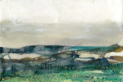 Aqua Hills I by Jennifer Goldberger framed wall art