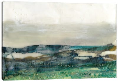 Aqua Hills I Canvas Art Print