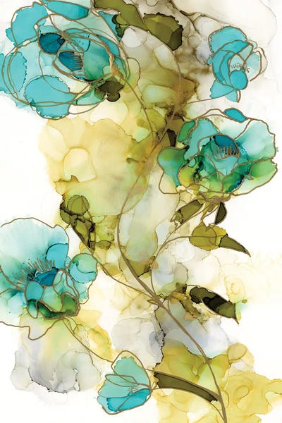 Alcohol Ink: Flower Facets I by Jennifer Goldberger