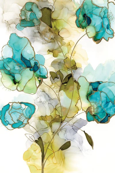 Flower Facets II by Jennifer Goldberger framed wall art