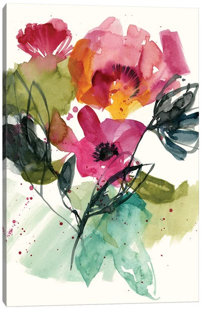 Flower Party II Canvas Art Print - Jennifer Goldberger