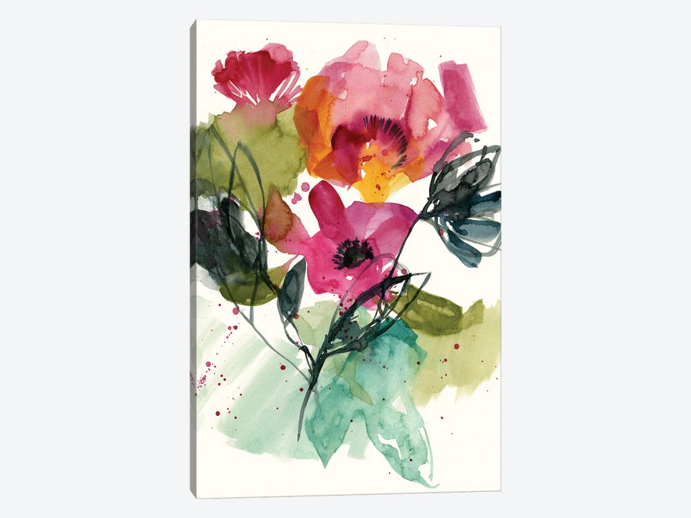 Flower Party II by Jennifer Goldberger 1-piece Canvas Art