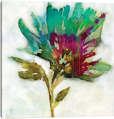 Fuchsia Splash I Canvas Art Print - Jennifer Goldberger