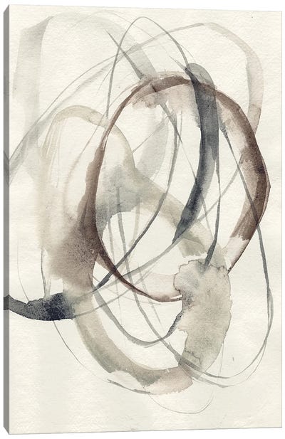 Spiral Hoops II Canvas Art Print - Circular Abstract Art