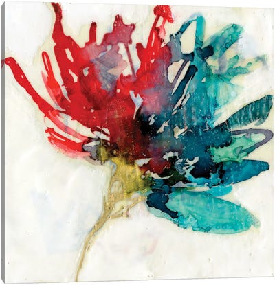 Splashed Flower I Canvas Art Print - Jennifer Goldberger