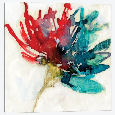 Splashed Flower I Canvas Print #JGO1209} by Jennifer Goldberger Canvas Art Print
