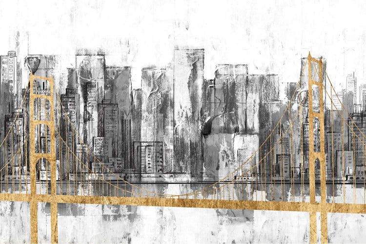 Golden Bridge Panorama by Jennifer Goldberger wall art