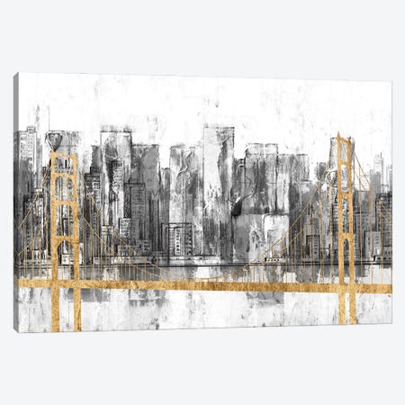 Golden Bridge Panorama Canvas Print #JGO1229} by Jennifer Goldberger Canvas Print