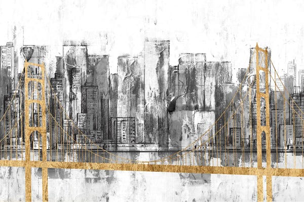 Silver: Golden Bridge Panorama by Jennifer Goldberger