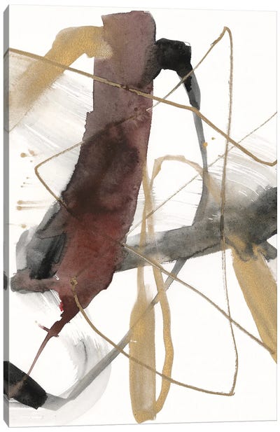 Burgundy Interjection II Canvas Art Print - Jennifer Goldberger