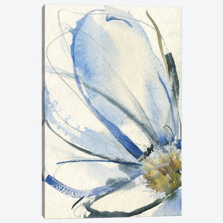 Cobalt & Paynes Petals I Canvas Print #JGO1247} by Jennifer Goldberger Canvas Artwork