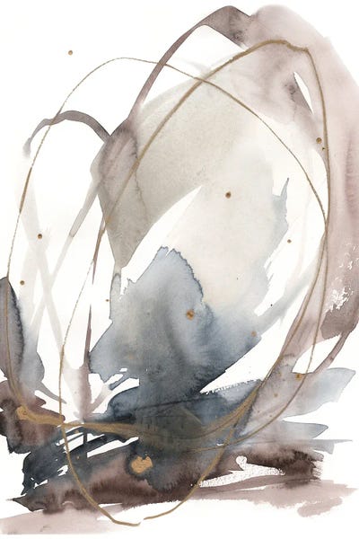 Inky Vortex I by Jennifer Goldberger framed canvas print