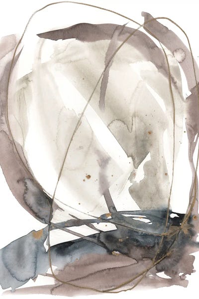 Inky Vortex II by Jennifer Goldberger framed canvas print