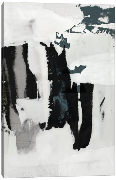 Broken Window II Canvas Art Print - Black & White Abstract Art