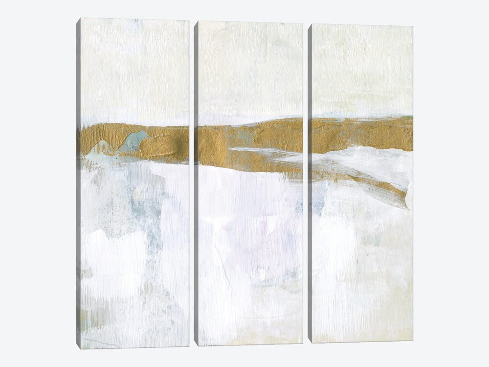 Gold Ribbon Horizon II by Jennifer Goldberger 3-piece Canvas Art Print