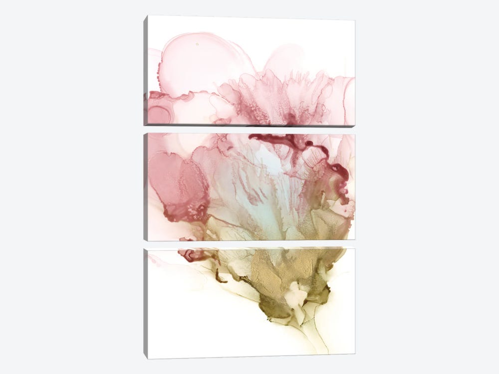 Flowering Pink I by Jennifer Goldberger 3-piece Canvas Artwork