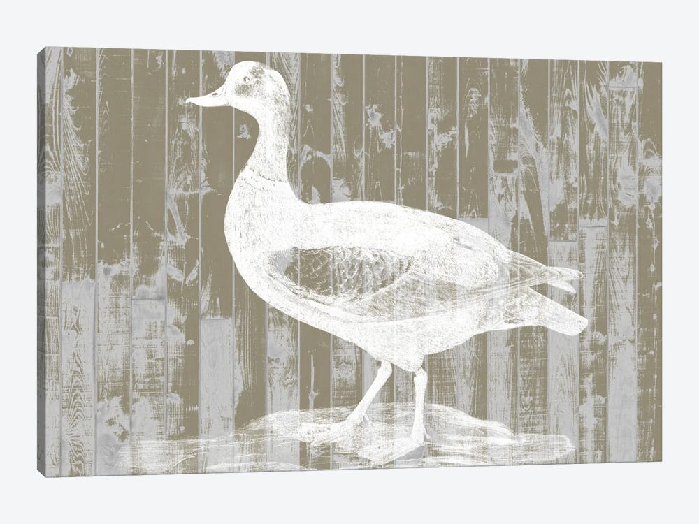 Woodgrain Fowl II by Jennifer Goldberger 1-piece Canvas Print