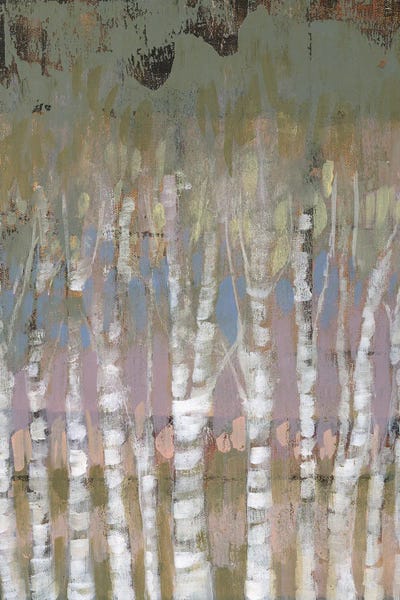 Pastel Birchline I by Jennifer Goldberger canvas print