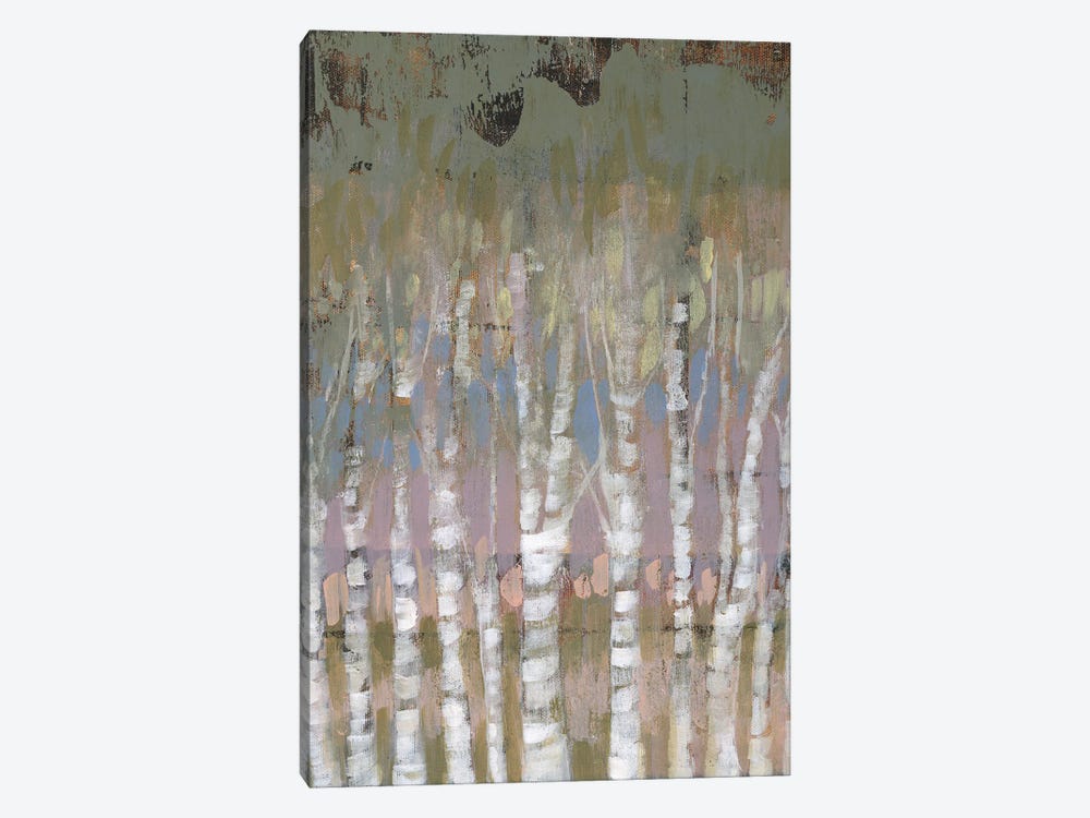Pastel Birchline I by Jennifer Goldberger 1-piece Canvas Art