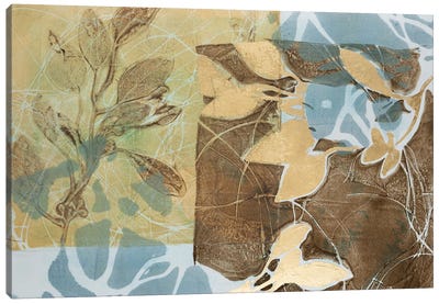 Embellished Leaf Inclusion II Canvas Art Print - Jennifer Goldberger