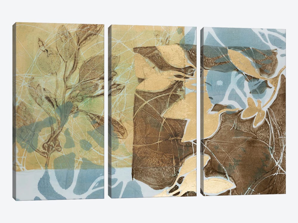 Embellished Leaf Inclusion II by Jennifer Goldberger 3-piece Art Print