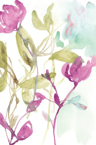 Fuchsia & Olive Bouquet I by Jennifer Goldberger framed wall art