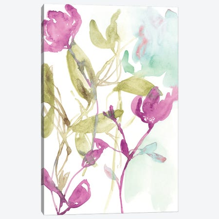 Fuchsia & Olive Bouquet I Canvas Print #JGO1423} by Jennifer Goldberger Art Print