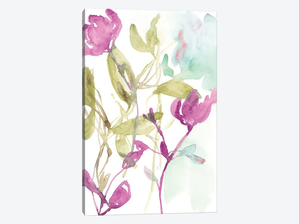 Fuchsia & Olive Bouquet I by Jennifer Goldberger 1-piece Canvas Print