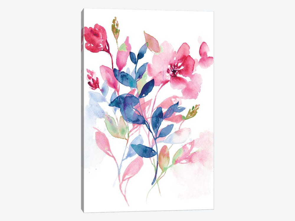 Jeweled Flowers II by Jennifer Goldberger 1-piece Art Print